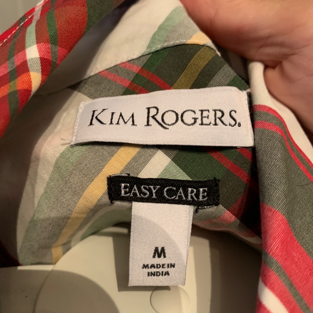 Kim Rogers easy care plaid shirt. NWT. Retsil‎ 46 - Picture 2 of 6